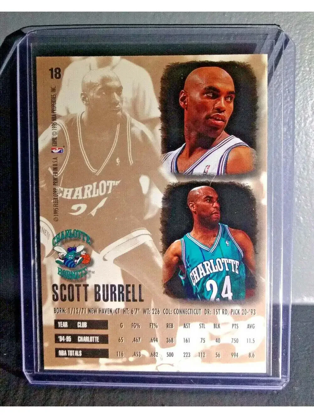 1995-96 Scott Burrell Fleer Ultra #18 Basketball Card
